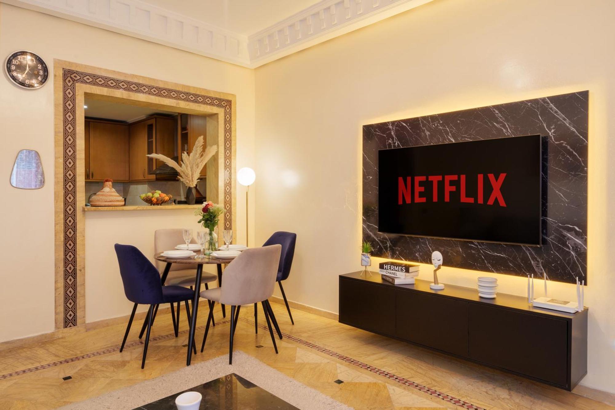 Appartement Haut Standing Gueliz Plaza Avec Vue Marrakesh Bagian luar foto